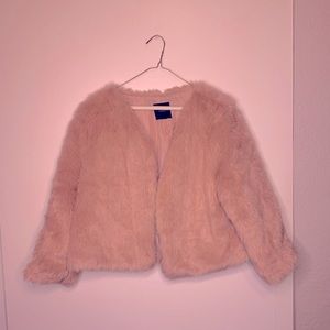 Forever 21 mauve pink faux fur jacket